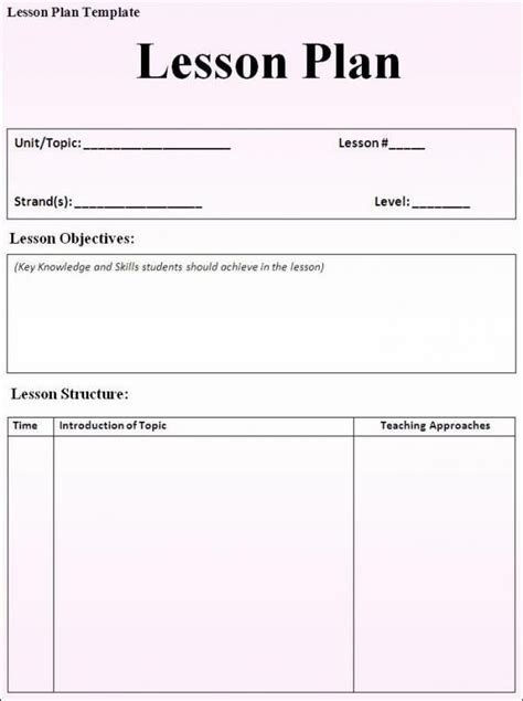 Lesson Plan Template Free and Editable in Google Docs! Editable lesson plan template, Lesson