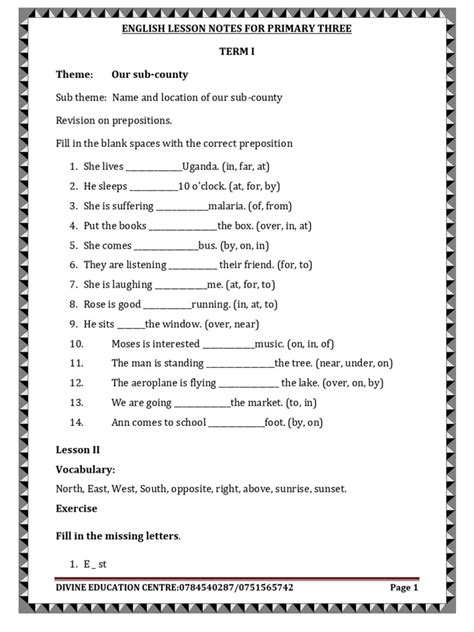 Lesson note for primary 3 pdf.  P_3-English Lesson Notes for Primary Three - Free d...
