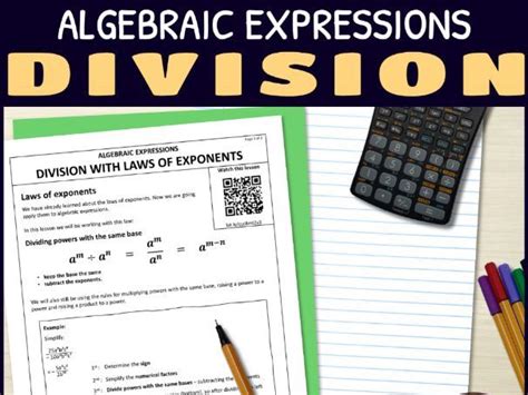 Lesson on Algebraic Division Teaching Resources