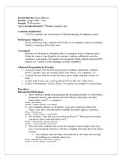 Lesson plan by: Heather Terflinger Lesson: Length: Age or …