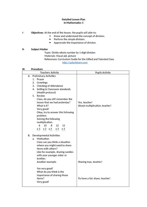 Lesson plan in math grade 1 addition pdf. , &ldquo;making tens&rdquo;) ...