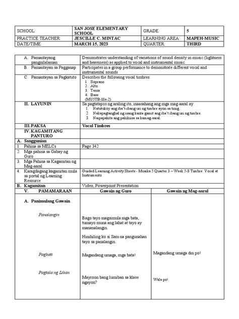 Lesson plan mapeh 1.  Discover how open-ended creation tools boost student engagement, interac...