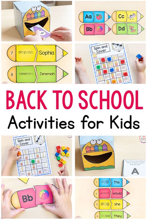 Lesson plans for Back-to-school Back to school activities