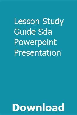 Lesson study guide sda powerpoint presentation. - Gaas guide 2014 with cd rom gaas guides.