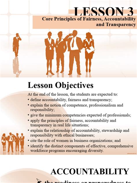 lessons learned: transparency,