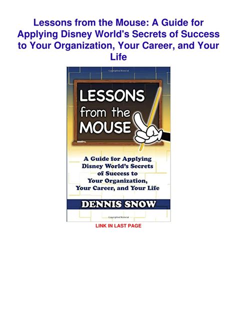Lessons from the mouse a guide for applying disney worlds secrets of success to your organization your career. - 2006 chevrolet trailblazer trailblazer ext owner manual m.