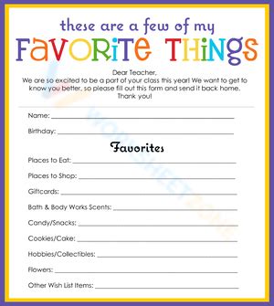 Let's Learn Our Favorite Things!.