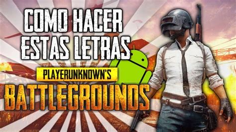 Letras para PUBG mobile