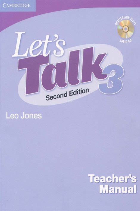 Lets talk level 3 teachers manual with audio cd by leo jones. - Kawasaki vulcan vn1500 service manual 1987 1999.