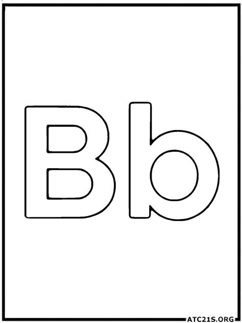 Letter B Coloring Workshee