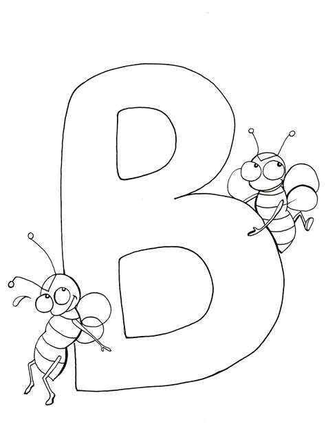 Letter B Printable Coloring Pages