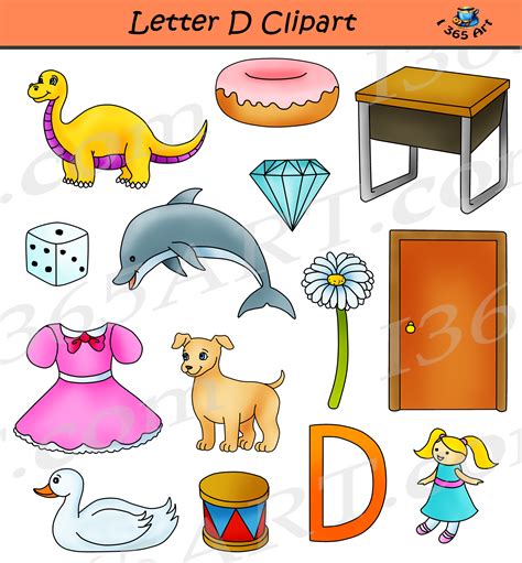 Letter D Clipart CommercialUse Graphics Clipart for School