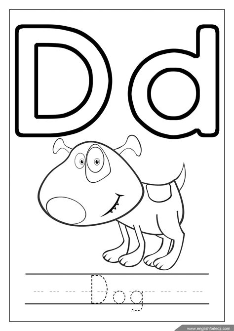 Letter D Coloring Pages Kid Creative