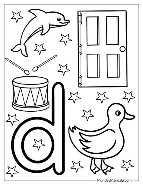 Letter D Coloring Sheets