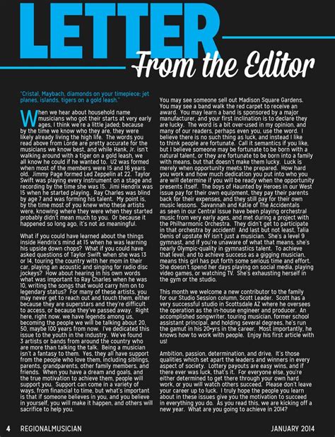 Letter From The Editor Magazine Example My Blog