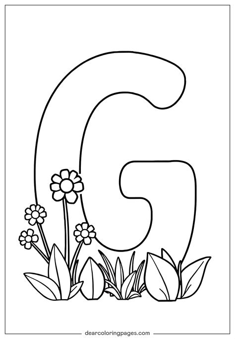 Letter G Coloring Shee