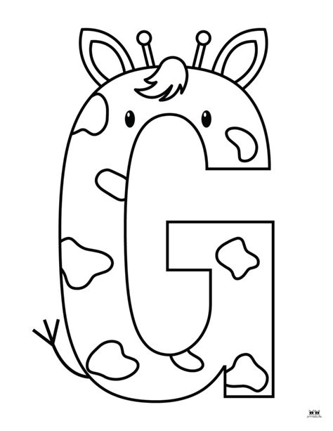Letter G Coloring Workshee