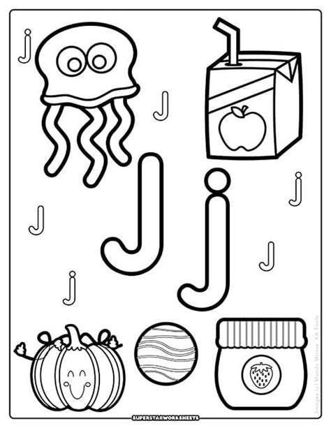 Letter J Coloring Book
