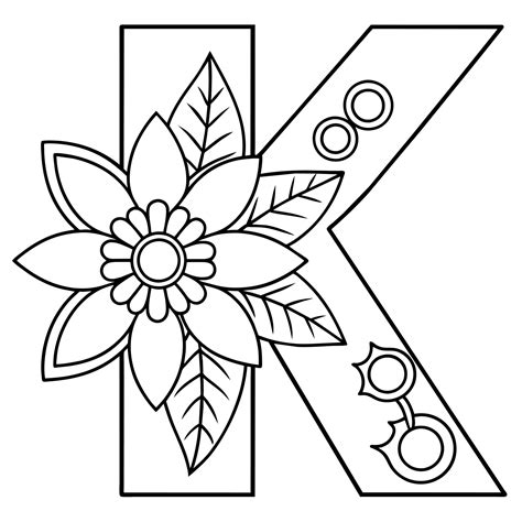 Letter K Coloring Shee