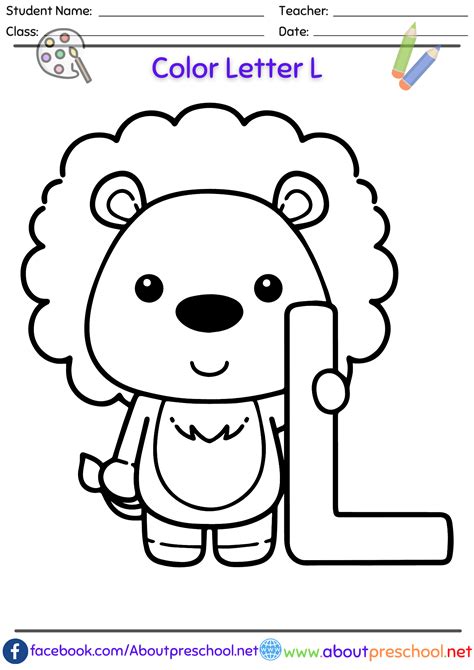 Letter L Coloring Shee