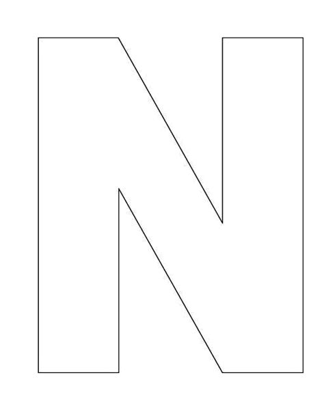 Letter N Template Free Printable