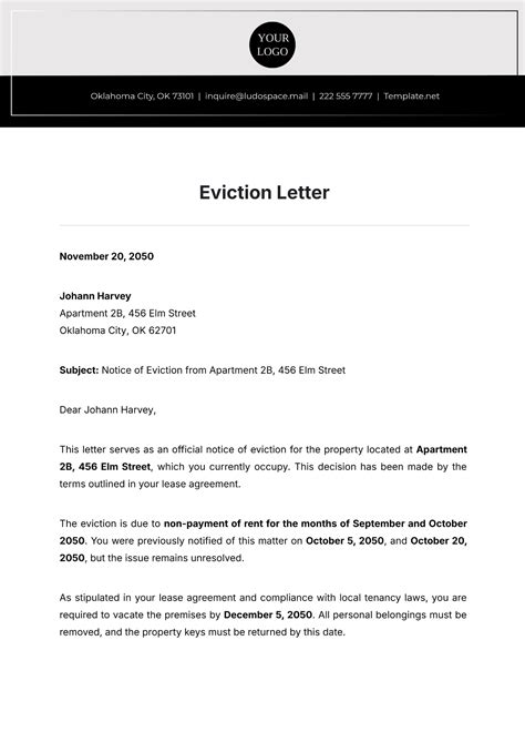 Letter Of Eviction Sample Database Letter Template Collection