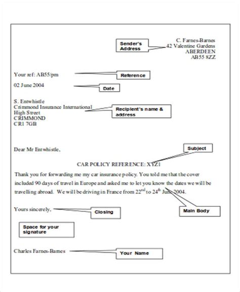 Letter Of Layout Format