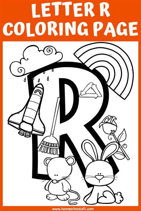 Letter R Coloring Shee