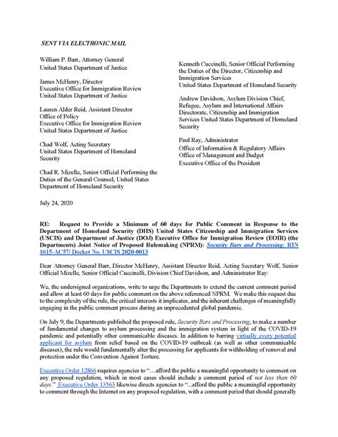 Letter Requesting Extension of Public Comment Period for Proposed Rule