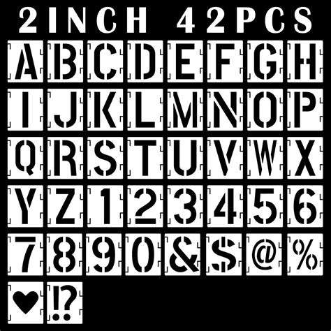 Letter Stencils Numbers for Painting Reusable: 2 Inch Small ... - eBay