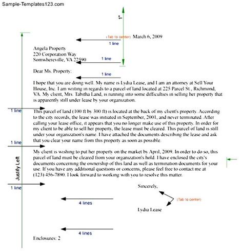 Letter Template Spacing