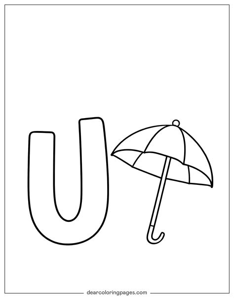 Letter U Coloring Shee
