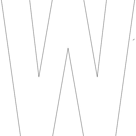 Letter W Template Free Printable