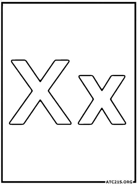 Letter X Coloring Shee