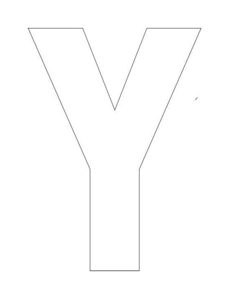 Letter Y Template Printable