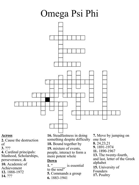 The Crossword Solver found 30 answers to "greek letter between phi psi", 3 letters crossword clue. The Crossword Solver finds answers to classic crosswords and cryptic crossword puzzles. Enter the length or pattern for better results. Click the answer to find similar crossword clues.