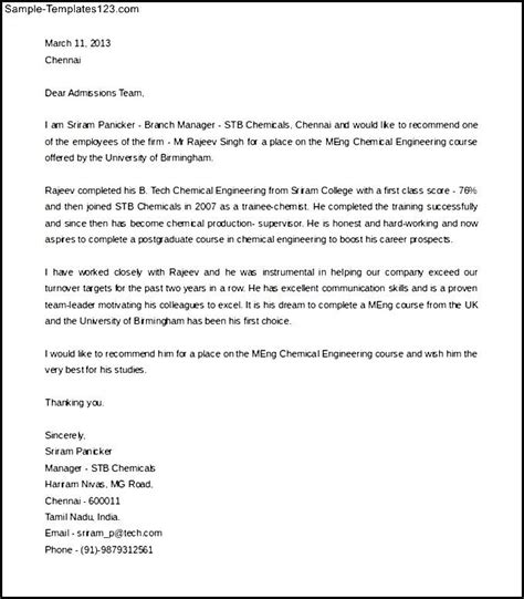 Letter for an Engineering Student Word Doc Sample