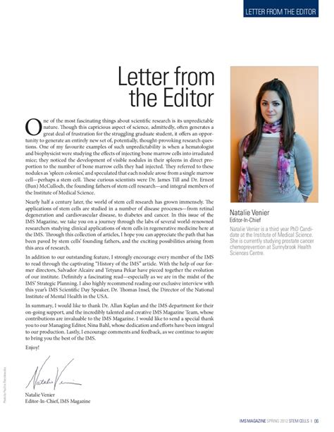 Letter from the editor. Things To Know About Letter from the editor. 