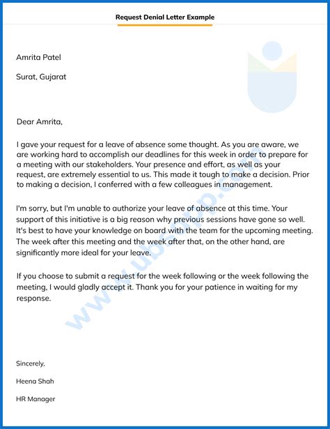 Letter of Denial - Sample Letter of Denial - How to Write …