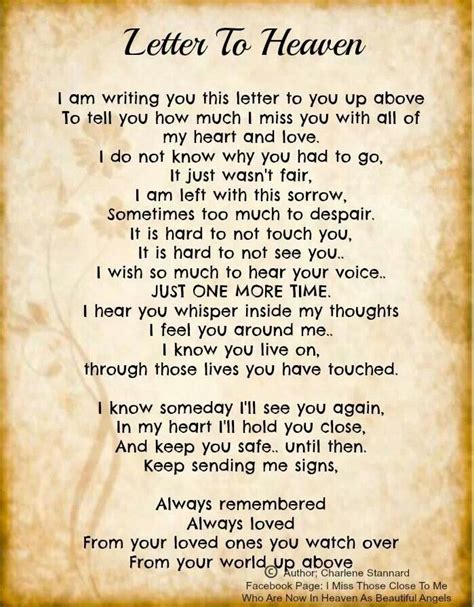 Letter to Heaven Thoughts and Reflections Pinterest