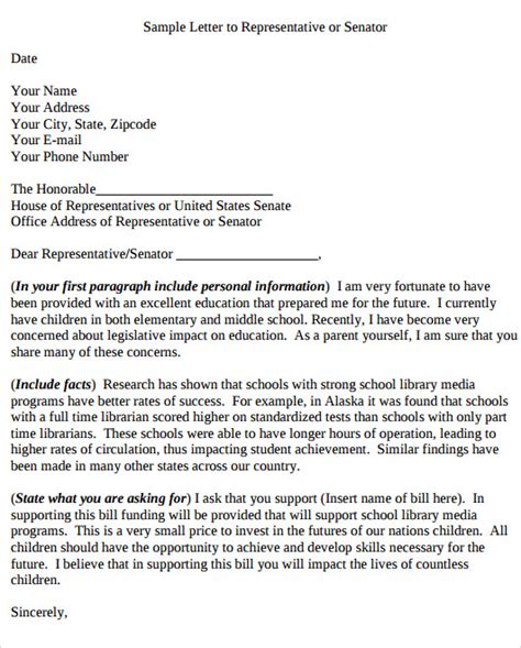 Letter to an elected official example. A letter to an elected official typically includes a clear and concise introduction stating the sender's name, address, and the purpose of the letter. The main body of the letter contains the message or argument the sender wishes to make, supported by facts, personal experiences, or relevant data. 