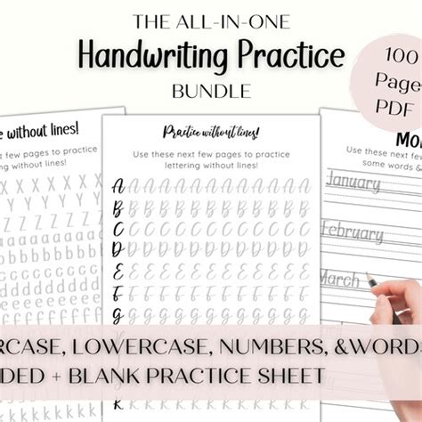 Lettering Practice Sheet Procreate Coloring Pages Procreate Etsy