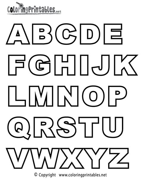 Letters Coloring Page