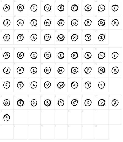 Letters in Circles Font Download