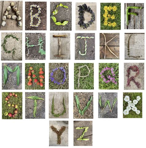 Letters in Nature Printable