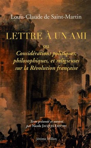 Lettre à un ami, ou, considérations politiques, philosophiques, et religieuses sur la révolution française. - Mien hart rüst in dien leevde.