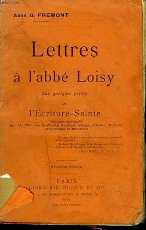 Lettres à l'abbé loisy sur quelques points de l'écriture sainte. - Cesped manual de cultivo y conservacion.