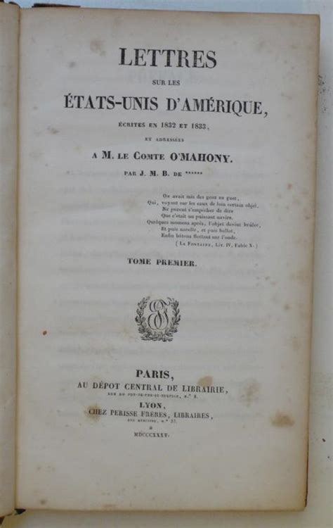 Lettres d'amérique, 1831 1832 [par] gustave de beaumont. - Le grand livre de la forêt ....