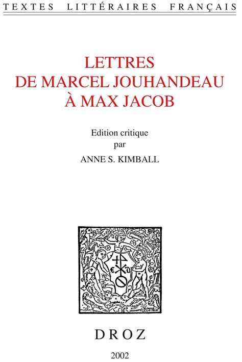Lettres de marcel jouhandeau à max jacob. - Våkner om natten og vil noe annet.
