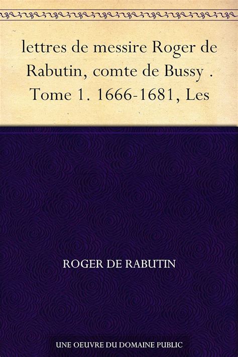 Lettres de messire roger de rabutin comte de bussy. - 1993 chrysler town country service manual.